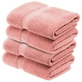 thumbnail image 2 of Superior 800 GSM Egyptian Cotton Heavyweight Bath Towel Set of 4, Tea Rose, 2 of 10