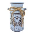 thumbnail image 2 of Jarra rústica francesa, jarrón shabby chic, jarrón metálico estilo casa de campo vintage para el hogar B, 2 of 9