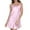 OB Pink, variant on XINC Clothing Womens Nightgown Sleeveless Mini Nightdress Silk Underwear Sleepwear V Neck Racerback Sleep Dress Polyester Wine XXL