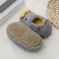 thumbnail image 5 of Bainana Warm Slippers For Little Boys Girls Cartoon Print Anti Slip Easy On Shoes Fashion Casual Toddler Kids Autumn Winter Indoor Wear Grey Size 8.5-9 Years, 5 of 6