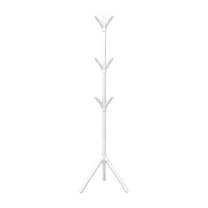 Coat Rack Freestanding, Pure Natural Solid Wooden Coat Tree, 6 Hooks And Adjustable Height Floor Hanger, Used In The Bedroom Living Room Office To Hang Clothes, Hats, Bags