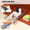 thumbnail image 2 of 12.5"Wx21"Dx3.5"H Pull Out Cabinet Organizer, Heavy Duty Slide Out Pantry Shelves, Chrome-Plated Steel Roll Out Drawer, Drawer Storage for Home Under Sink, 14"Wx22"Dx7"H Install Size for Cabinet, 2 of 9