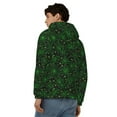 thumbnail image 4 of Uemuo Green Bright Web with Spiders for Men's Fashion Full-zip Hoodies & Sweatshirts with Kangaroo Pocket, Zip-up Hooded Sweatshirt, Moisture Wicking & Breathable-Medium, 4 of 5