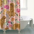 thumbnail image 4 of Animal Print Shower Curtain - Pet Lovers Cute Dog Pattern 72x72 Inch Waterproof Machine Washable Bathroom Drapes, 4 of 5