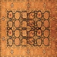 thumbnail image 1 of Ahgly Company Indoor Square Oriental Orange Industrial Area Rugs, 4' Square, 1 of 4