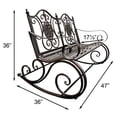 thumbnail image 2 of Esschert Design Metal Rocking Bench, Brushed Copper, 47"L, 2 of 2