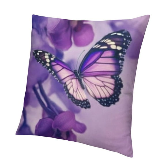 Butterfly Throw Pillow Covers for Sofa Couch Bed Home Decor, Farmhouse Flower Throw Pillow Cases with Zipper