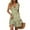 Green, variant on Women's Summer Sleeveless Floral Print V-Neck Casual Dress, Lightweight A-Line Sundress for Beach, Vacation, Party,Army Green L