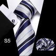 thumbnail image 1 of Corbata para hombre, traje formal, traje profesional a rayas, traje de verano, 1 of 6