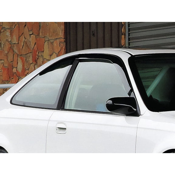 Rvinyl Pillar Post Window Trim Compatible with Honda Civic 1996-2000 (Sedan) - Matte (Black)