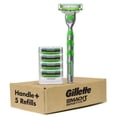 thumbnail image 3 of Gillette Mach3 Sensitive - Mango de afeitar para hombre + 5 recambios, 3 of 9