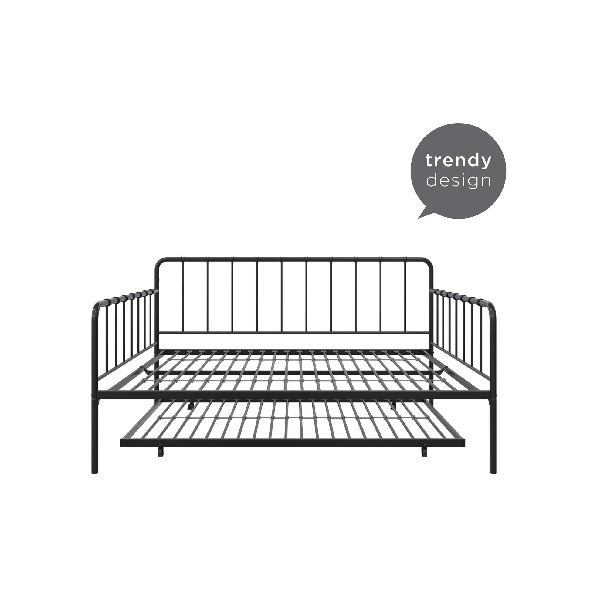 River Street Designs Thomas Metal Daybed And Trundle Set, Full Over Twin Frame, Black - image 3 of 14