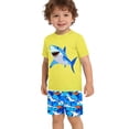 thumbnail image 6 of Fnooota Boys Rash Guard Swimsuits 2 Piece, Short Sleeve Summer Graphic Kids Bathing Suits Boys'Swimwear Multicolor Size 10, 6 of 8