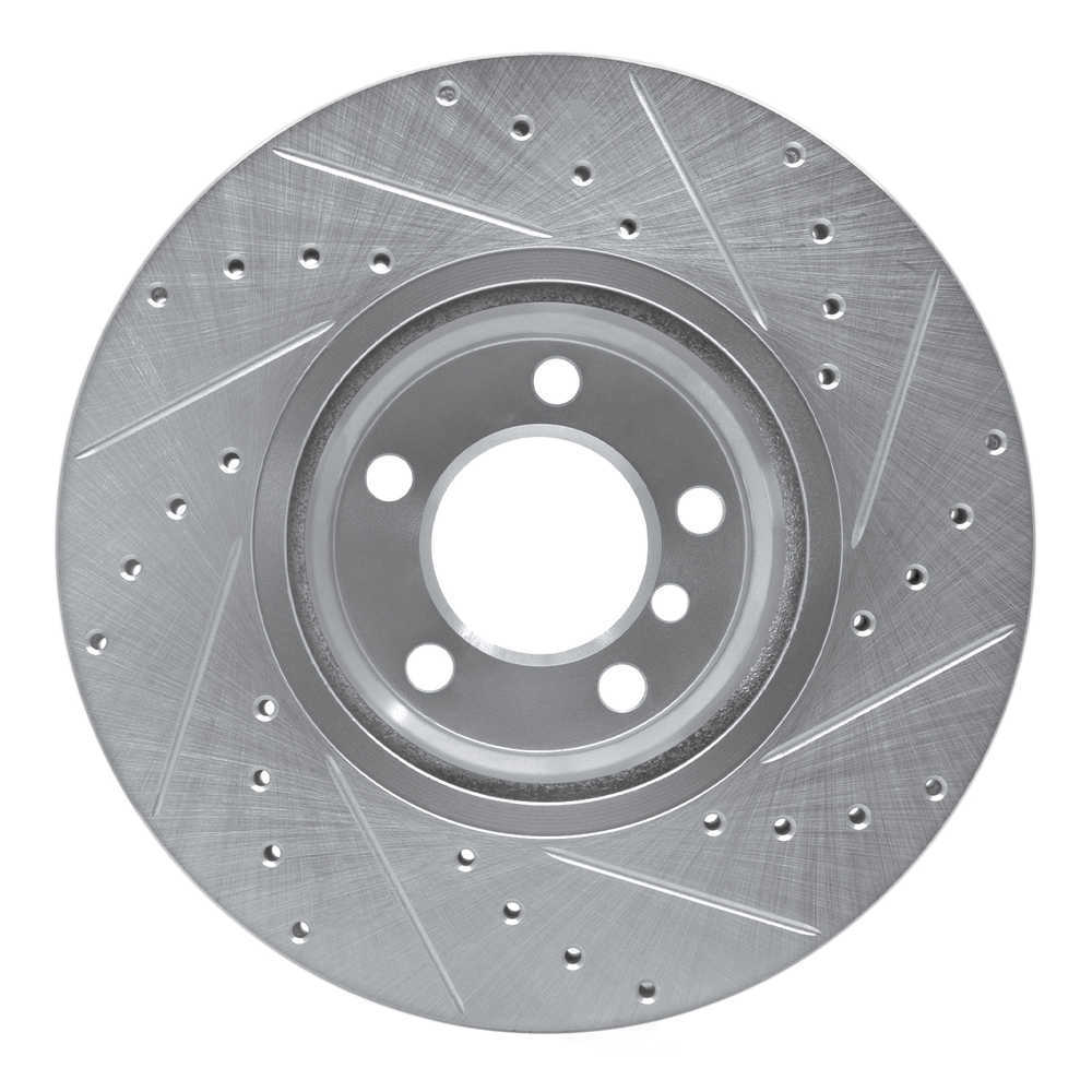 Dynamic Friction Company 631-31121L DFC Brake Rotor - Drilled And Slotted - Silver