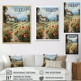 thumbnail image 4 of Designart "Poppy landscape In Farm" Floral & Botanical Floater Framed Wall Art Living Room, 4 of 7