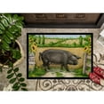 thumbnail image 3 of Black Pig with Sunflowers Doormat 24x36, 3 of 4
