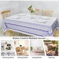 thumbnail image 6 of Blue Table Cloth Boho Rectangle Tablecloth Farmhouse Tablecloth Indoor/Outdoor Stain and Wrinkle Resistant Rectangle Table Cloth for Easter Picnic and Kitchen 60"x84", 6 of 6