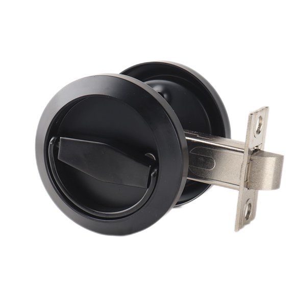 Cerradura de puerta Dixiao de acero inoxidable negro con pomo empotrado