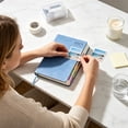 thumbnail image 5 of 2027 A5 Daily Planner Notebook, Faux Leather Hardcover Calendar Organizer, Date‑Marked One Page Per Day Journal, Portable Scheduler for Work Study Daily Goal Planning, 5 of 6