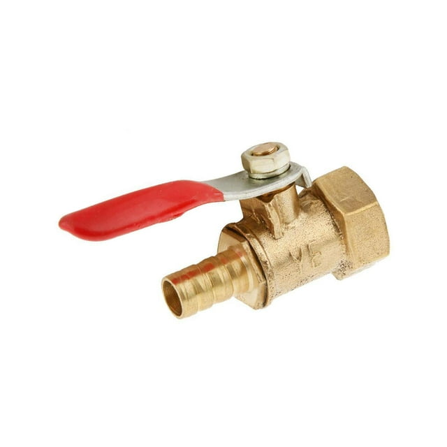ZheElen Versatile Threaded Brass Ball Valve for Multiple Uses 16mm 8mm Red 1Set