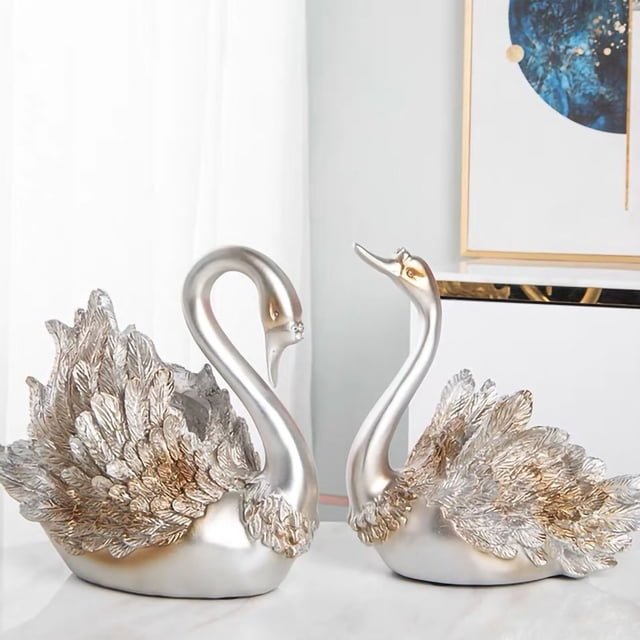Adorno Pareja Swan Adorno Sala de Estar Gabinete de Televisión Adorno de Cisne Decoración Moderna de la Casa Regalos de Boda