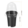 thumbnail image 2 of Unique Bargains 3' Round Nursery Pot Plastic Flower Plant Container with Cover 3 Pack Black, 2 of 6