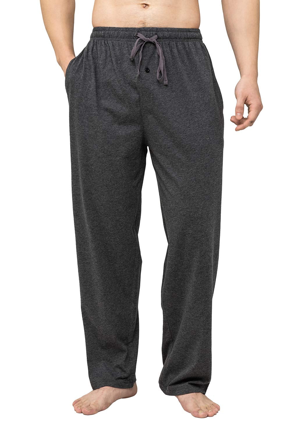 Bintangor Mens Pajama Sleep Pants 100% Cotton Knit Elastic Wear Long ...
