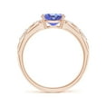 thumbnail image 2 of ANGARA Natural 1.25 ct Tanzanite Vintage Style Ring with Diamond Accents in 14K Rose Gold for Women (Size-8x6mm) | December Birthstone, Anniversary, Jewelry Gift for Women | Natural Tanzanite Ring, 2 of 9