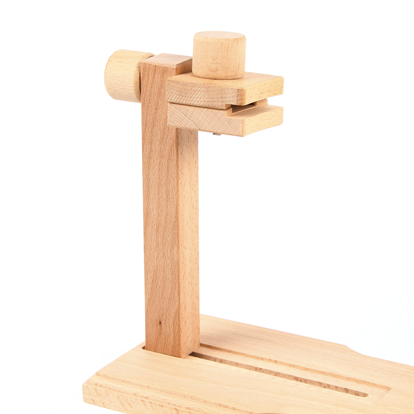 Adjustable Embroidery Hoop Holder, Wooden Tabletop Embroidery Stand, Portable Tabletop Sewing Support for Embroidery Punch Needle Art