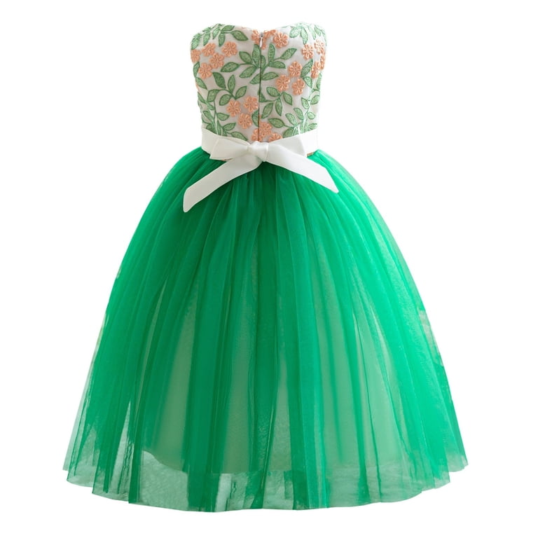 Diufon Formal Party Dress for Girls Embroidered Birthday Party Wedding Gown  Princess Dress Elegant Bow Skirts for Kids - Walmart.com