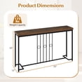 thumbnail image 3 of Gymax Industrial Console Table 55'' Narrow Table w/ H-Shaped Base & Spacious Tabletop, 3 of 10