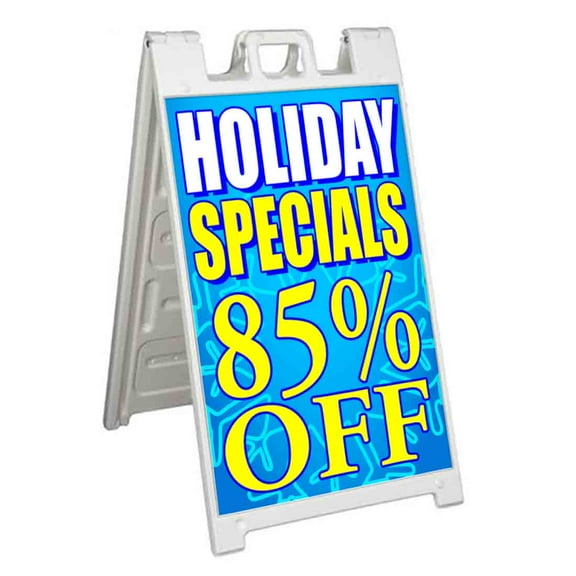 Holiday Specials 85 Percent Off (24" X 36") Standard A-Frame Signicade, Includes Decal Applied To Stand