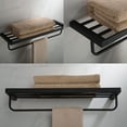 thumbnail image 3 of KRAUS Stelios Bathroom Shelf with Towel Bar, Matte Black Finish, 3 of 7