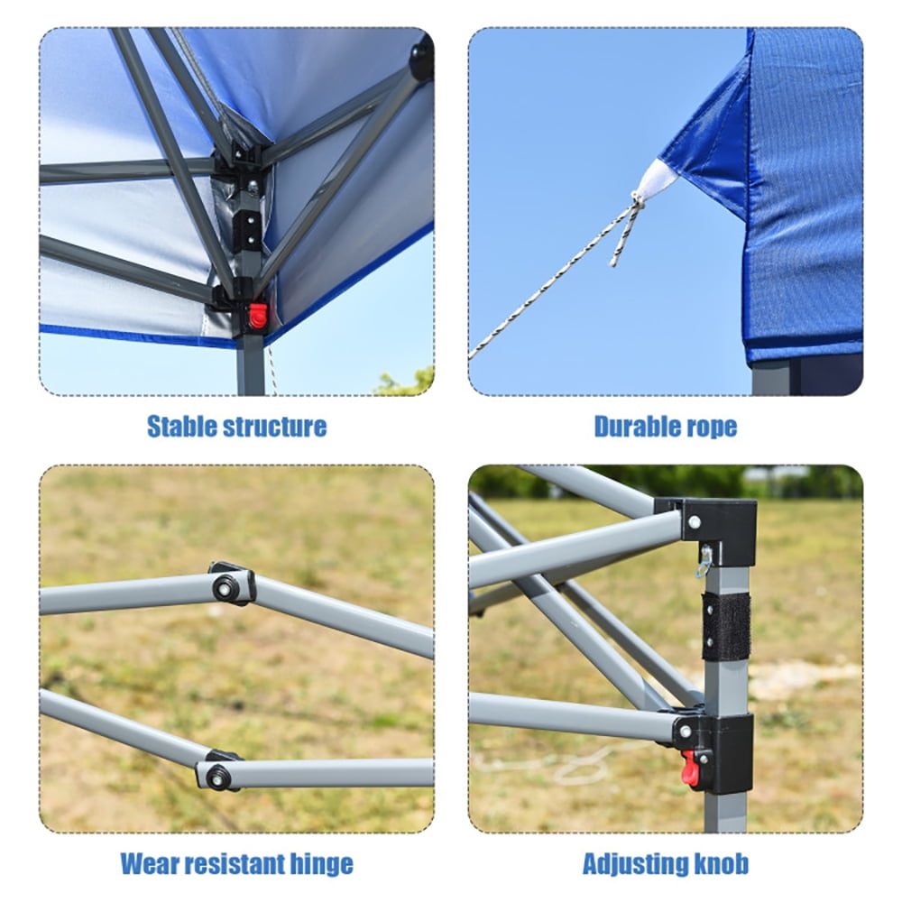 Aimee Lii 8' x 8' Outdoor Pop up Canopy Tent with Roller Bag, Gazebo Tent for Party Wedding BBQ Events, Blue Aimee Lii 8' x 8' Outdoor Pop up Canopy Tent with Roller Bag, Gazebo Tent for Party Wedding BBQ Events, Blue