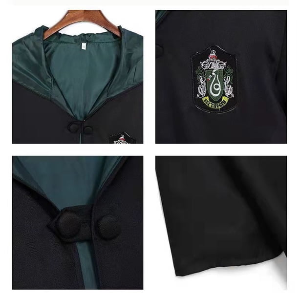 Disfraz De Alfarero Magic Robe Cape Capa con capucha para juegos de rol para adultos y niños (Verde 2PCS 155) Ndcxsfigh libre de BPA