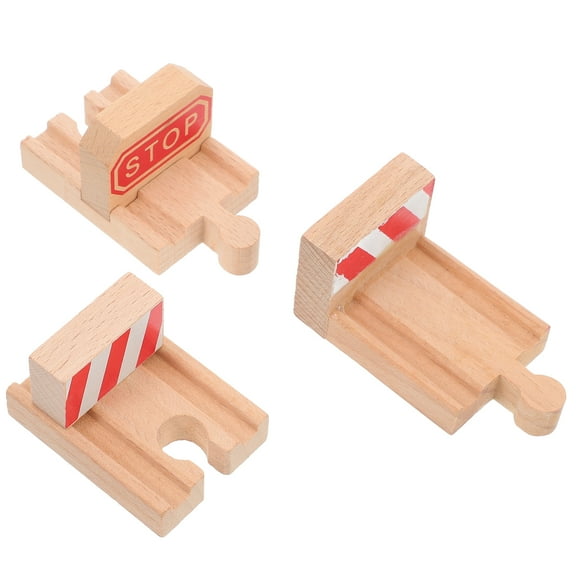 Train Bulk Track Replacement Parts Toy Model Railway Accessories Wood The 3 Pcs