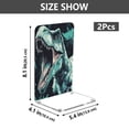 thumbnail image 2 of Wobogo Tyrannosaurus Rex Acrylic Bookends Clear L-Shaped Book Holder with Non-Slip Pads for Books Files Magazines CD DVD 5.4×4.1×8.1in, 2 of 6