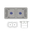 thumbnail image 1 of Stainless Steel Hand Made Double Bowl Kitchen Sink, 1 of 2