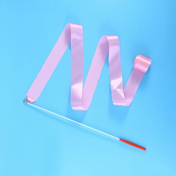 FELTECHELECTR 1Set Pink Brocade Gymnastics Ribbon for Rhythmic Gymnastics 160in x 1.8in x 4in