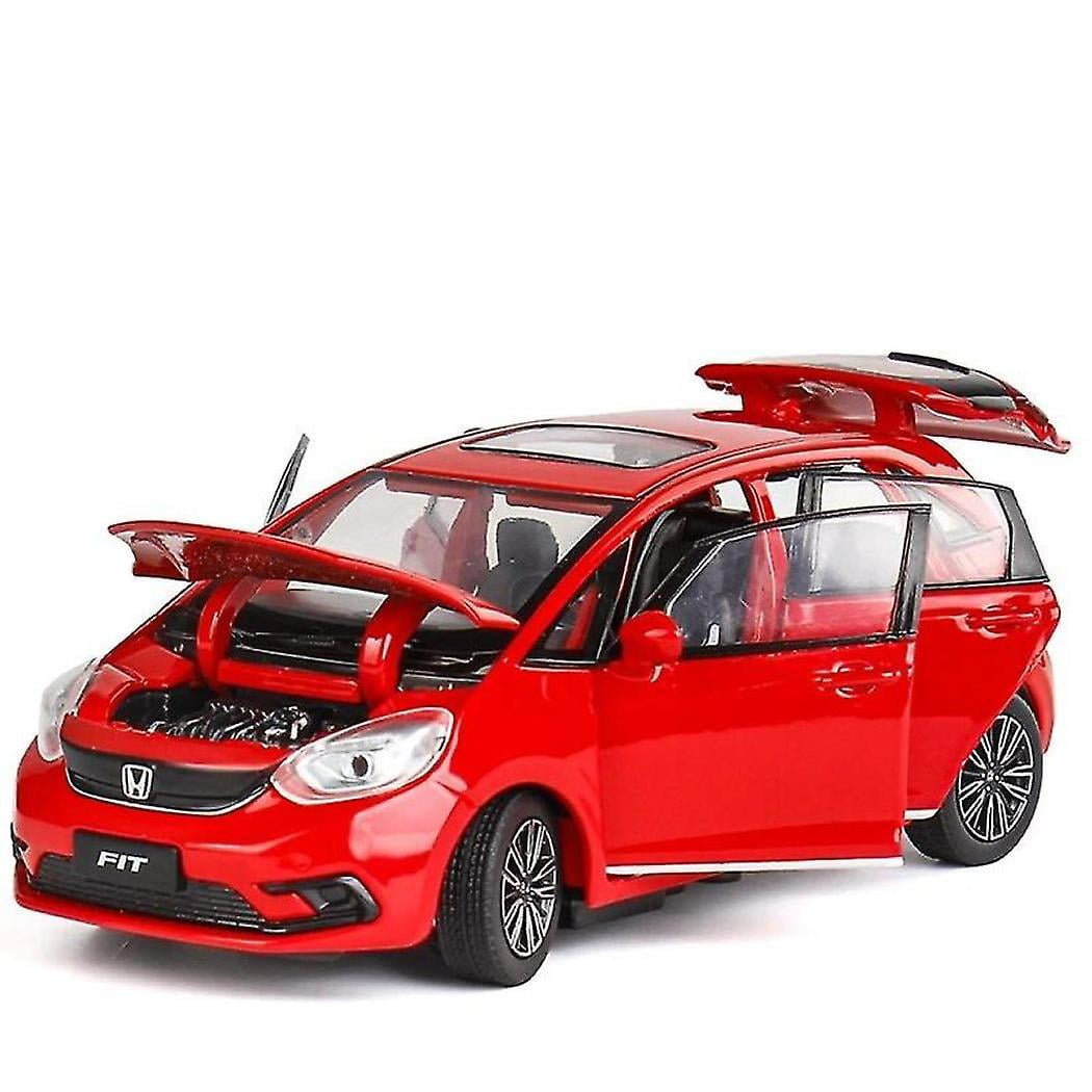 1 32 Honda Fit Jazz Sport Toy Car Diecast Miniature Model Suv Pull Back Doors Openable Sound Light Collection Gift For Boy Kid Walmart