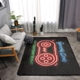 thumbnail image 2 of DouZhe Tapis de Zone Motif Zone de Jeu Poignée Cool Néon Tapis de Sol Antidérapant Lavable en Machine, Tapis de Zone de Jeu Style Slogan Néon, 63x48 Pouces, 2 of 6
