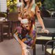thumbnail image 3 of Balery Countryside Colorful Floral Cow Vestidos sueltos de manga corta para mujer, vestidos de verano 2025, vestidos casuales de corte A con vuelo., 3 of 6