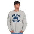 thumbnail image 3 of Father's Day Gamer Dad is in Control Men's Big & Tall Crewneck Sweatshirt Brisco Brands 2X, 3 of 5