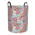 thumbnail image 2 of Balery Cartoon Hearts Round Laundry Basket with Handles Waterproof Freestanding Laundry Hamper for Clothes Toys in the Dorm and Family-Medium, 2 of 8