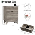 thumbnail image 2 of FANRAL Set of 2 Fluted 3 Drawer Nightstands,Modern Bedside Tables with Anti-Tip Safety Design,Wood End Tables for Bedroom Living Room,Gray Night Stand, 2 of 7