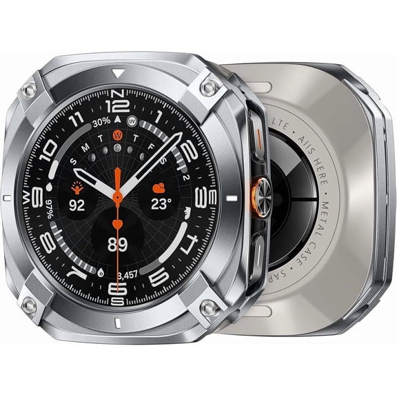 Metal Case for Samsung Galaxy Watch Ultra (2025/2024), Rugged Stainless Steel Protective Bezel with Back Cover, Bumper Cover for Samsung Galaxy Ultra Watch 47mm
