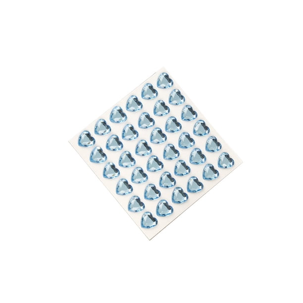 Inteprter 10 hojas de pegatinas de diamantes de imitación, decoraciones, calcomanías acrílicas, manualidades tridimensionales, pegatinas para uñas, Artesanía Azul claro Inteprter HA062096-13B