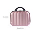 thumbnail image 2 of HLONK Makeup Storage Organizer Travel ABS Toiletry Suitcase Box Mini Boarding Luggage Cosmetic Case Large Capacity Bag White, 2 of 10