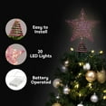 thumbnail image 4 of 10 Inch LED Star Tree Topper - Pink Metal Ornament with Lights for Christmas Tree Decoration Christmas Tree Topper, Gold Glitter Hollow 5-Point, 4 of 6