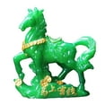 thumbnail image 4 of Estatua de caballo, mascota de té, regalo de inauguración de la casa, decoración para el hogar, recuerdo de resina hecho a mano Pasar al color verde, 4 of 9